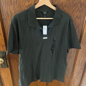 NWT Banana Republic Luxe Aspen Green Touch Performance Polo Shirt L